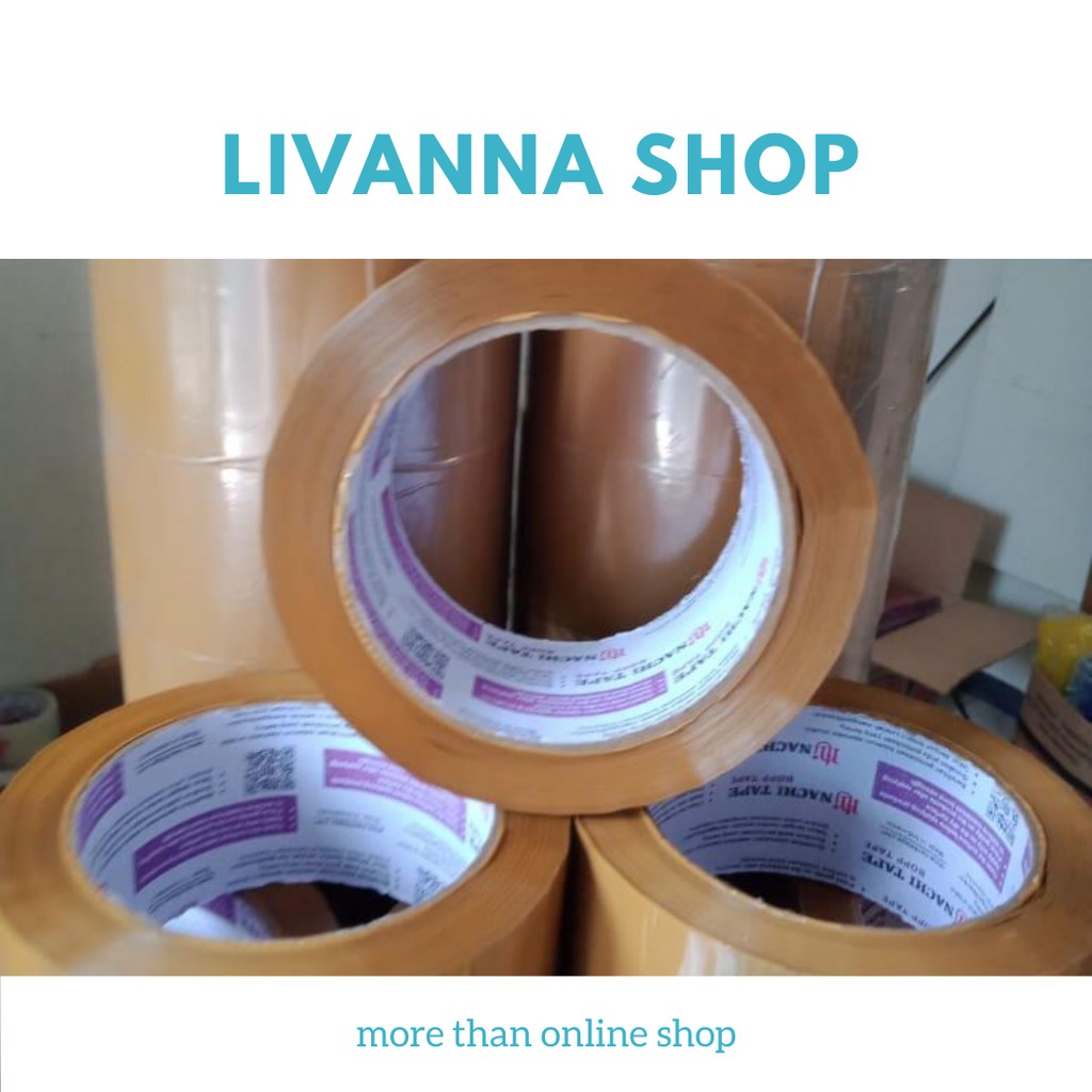 

PLAKBAN/ISOLASI/SELOTIP COKLAT NACHI 2 INCH (48MM X 100 Y) ATK GROSIR MURAH