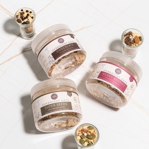 

OatBarn Overnight Oats Cereal Bundle of 3 | Paket Sarapan Sereal Oat with Chia & Flax Seeds