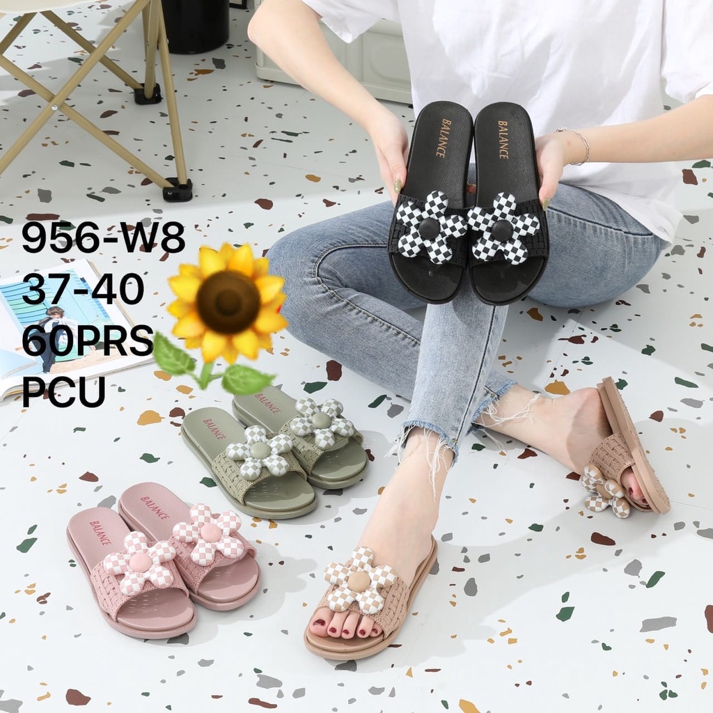 Sandal Karet Jelly Wedges Wanita import Model Terbaru Original Kekinian by AGUNG STYLE Balance 956-W8