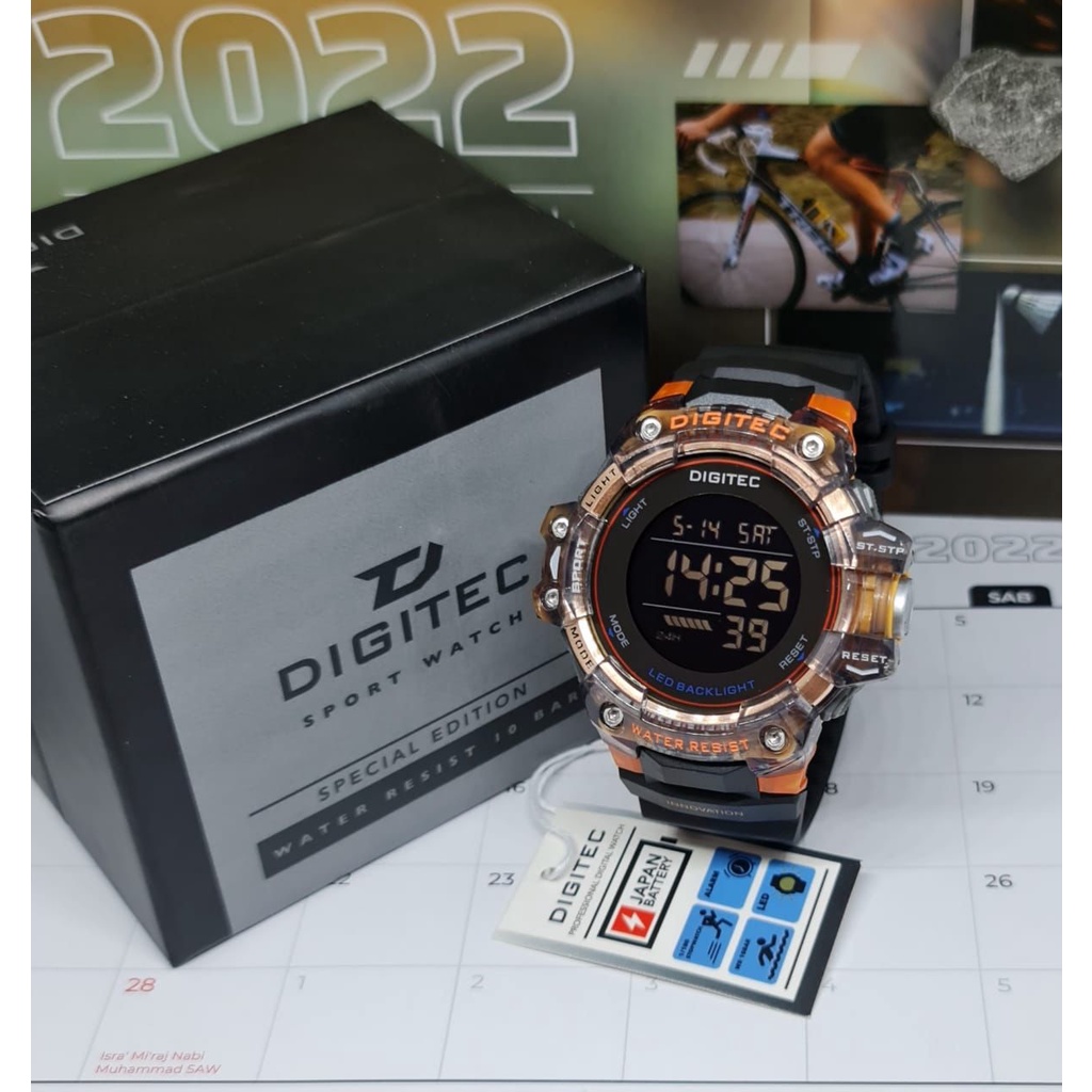JAM TANGAN DIGITEC PRIA SPORT TYPE DG 5120 d50mm/ JAM TANGAN DIGITEC SPORT WATERESIST 10 BAR/ JAM TANGAN DIGITEC PRIA ORIGINAL STRAP RUBBER