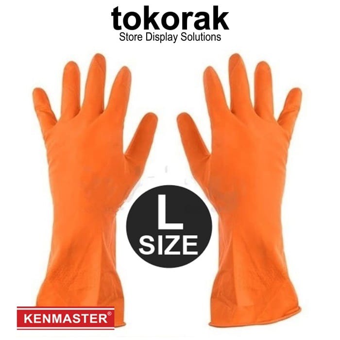 KENMASTER SARUNG TANGAN KARET LATEX L - SARUNG BERKEBUN CUCI PIRING