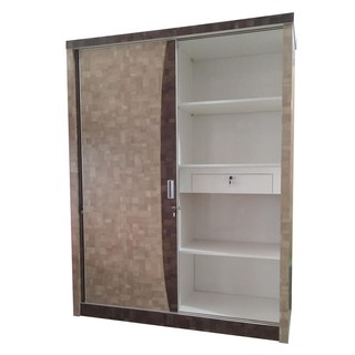  Lemari  Pakaian Minimalis  Modern 2  Pintu  Sliding HPL  