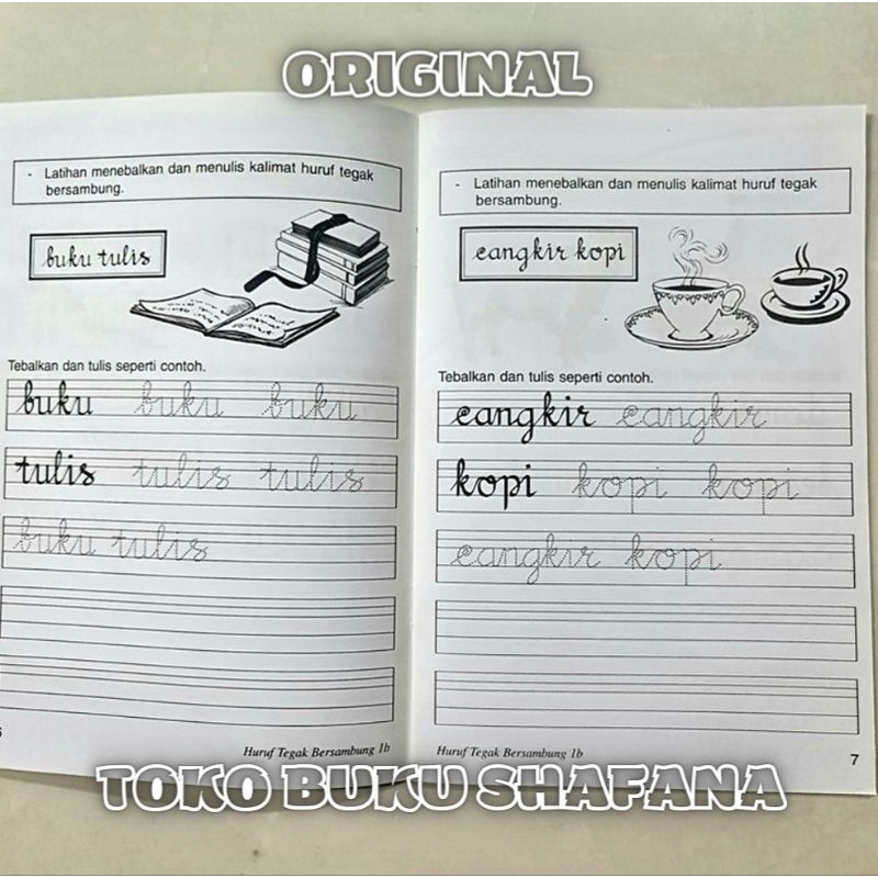 HARGA 2 BUKU : Belajar Menulis Huruf Tegak Bersambung 1A &amp; 1B Untuk Anak TK dan SD Kelas 1