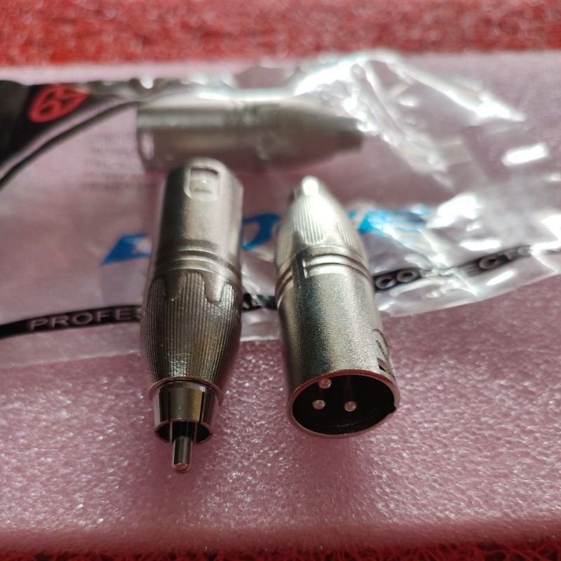 Audio adaptor jek canon xlr to rca male Converter male canon to male rca