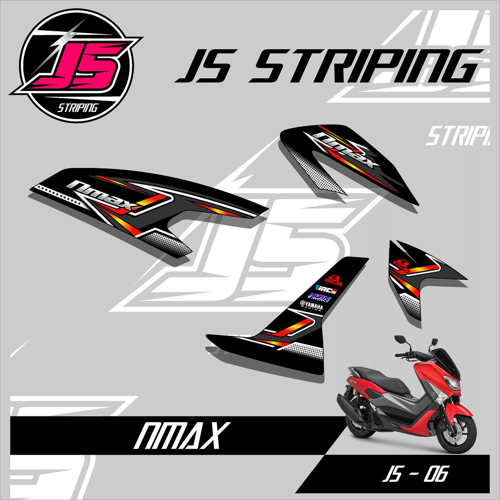 Striping NMAX OLD - Stiker Variasi List Motor Nmax Racing Road Race JS-06