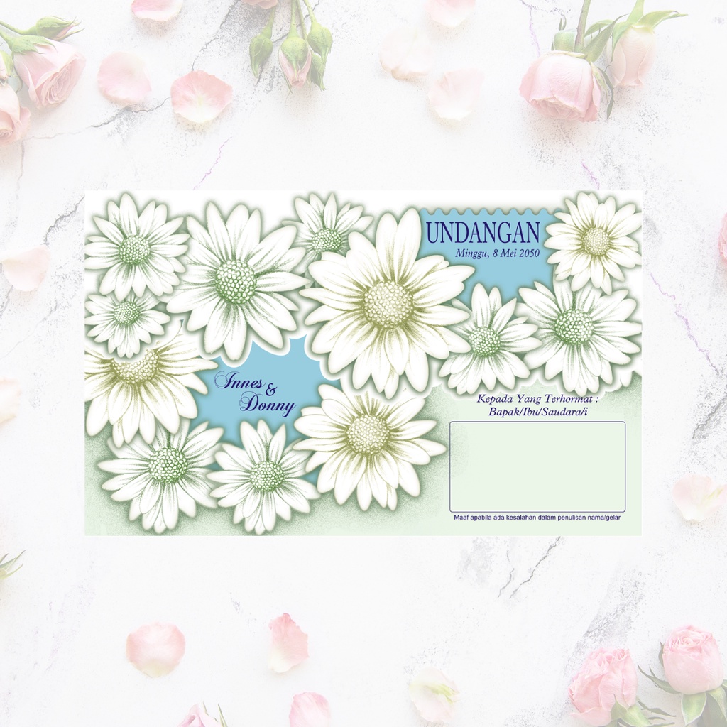 Blangko Undangan Kosong Pernikahan Erba  BLANKO UNDANGAN  MURAH Simple 8887