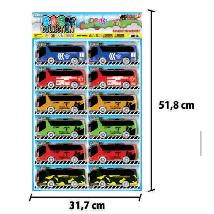 MM 06 MAINAN ANAK BUS COLLECTION HARGA SATUAN PULL BACK / MAINAN MOBIL BUS BARU SCANIA HARGA SATUAN