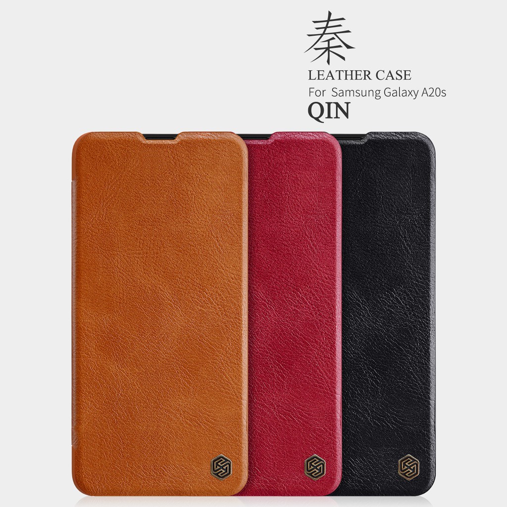 Flip Cover SAMSUNG Galaxy A20s Nillkin Qin Leather Flip Hard Case Original