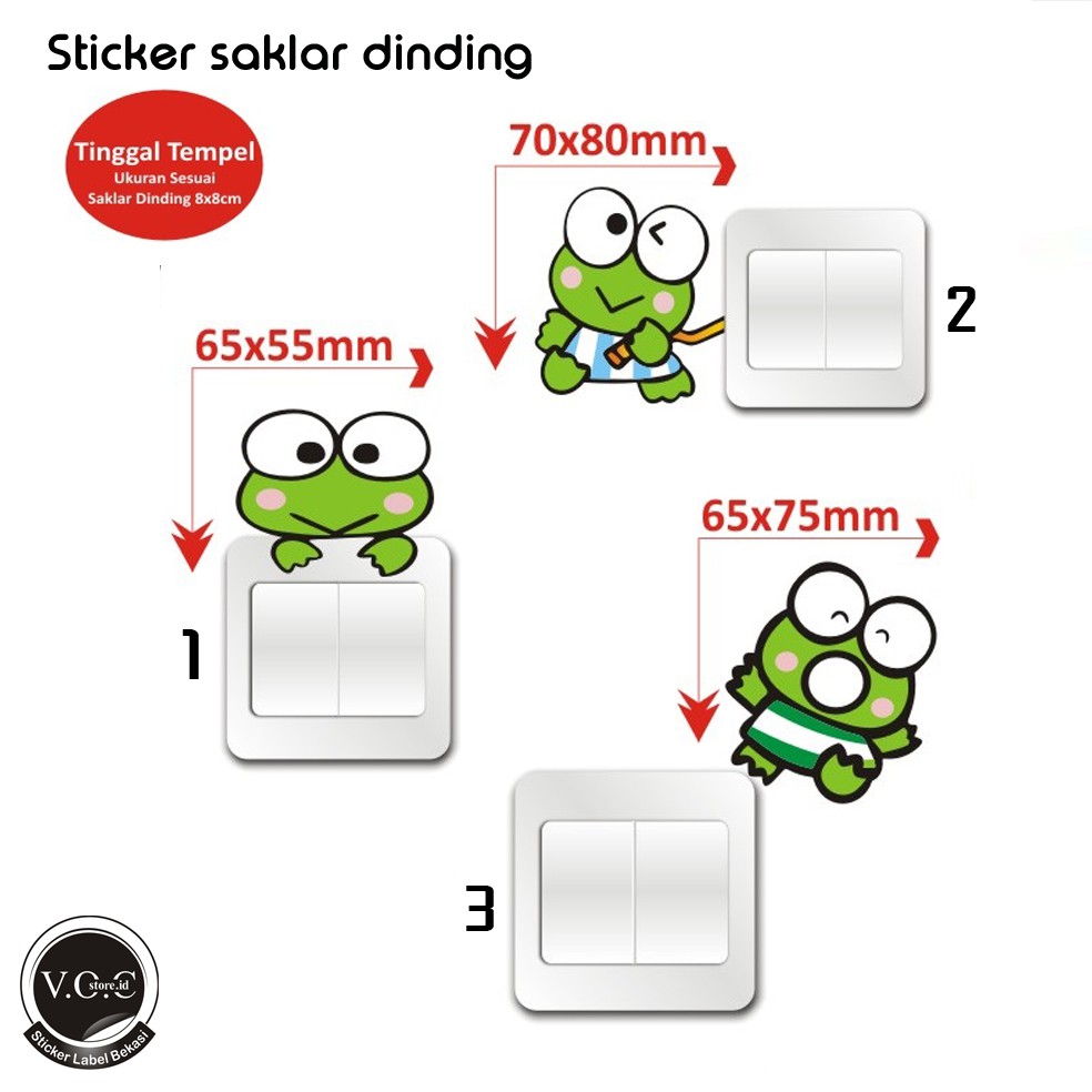 STIKER SAKLAR KARAKTER KEROPPI STICKER DINGDING