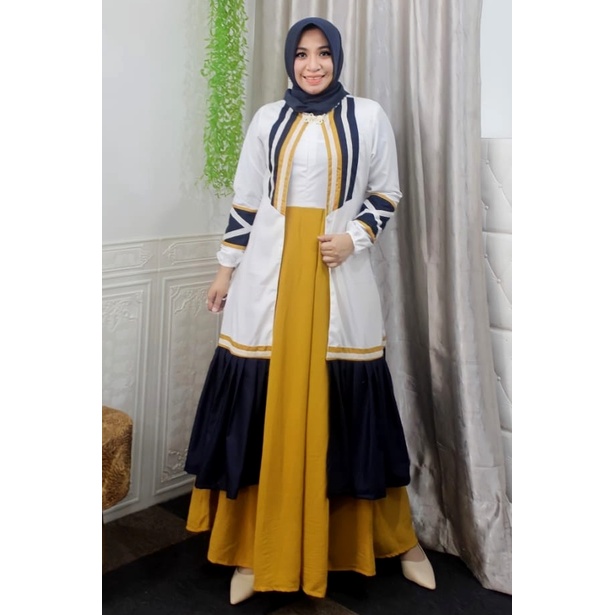 DEURA Gamis Set Deura D271 / Deura Original Terbaru / Gamis Wanita / Gamis Remaja BUTIK BRANDED ID