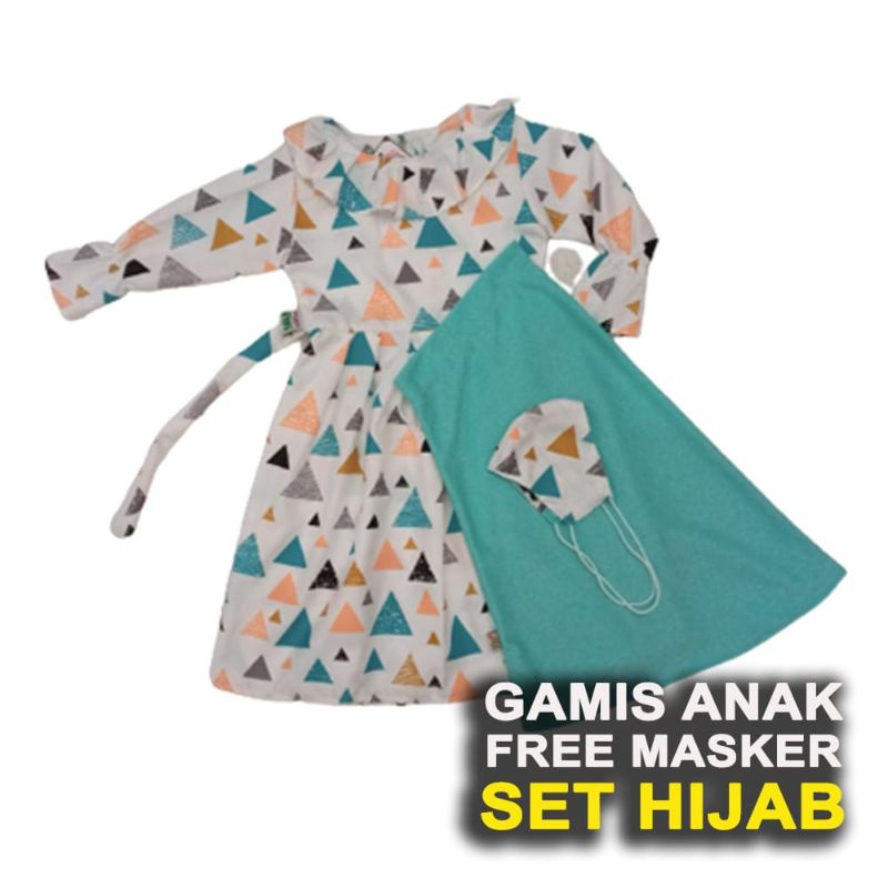 GAMIS ANAK PEREMPUAN/ SET GAMIS ANAK/ GAMIS KATUN ANAK PEREMPUAN