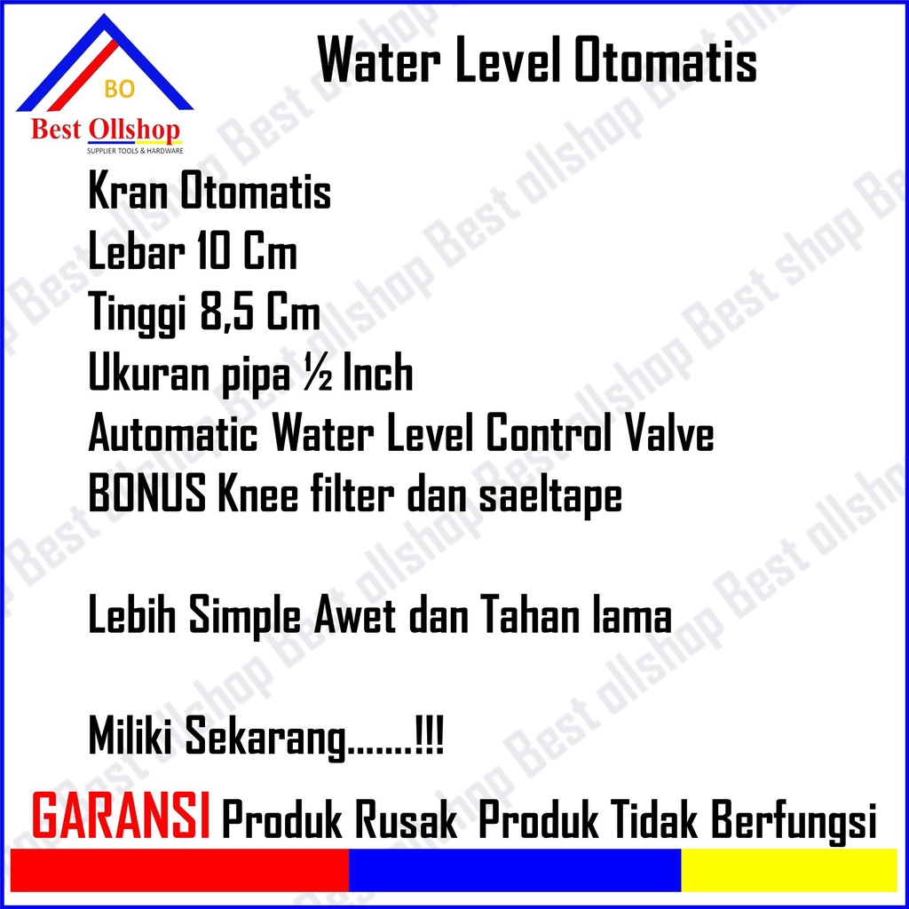 Kran Air Pelampung Otomatis Tandon / Pelampung Kran Air Otomatis Pelampung Otomatis 1/2&quot; / Kran Otomatis Keran Tandon Air Pelampung Toren