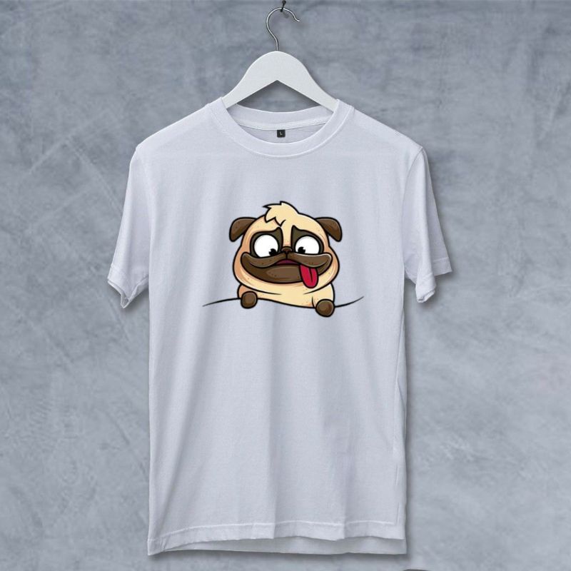 Kaos Atasan Dewasa Gambar Doggy TShirt Unisex Kaos Distro Baju Oblong Dewasa Pria Dan Wanita