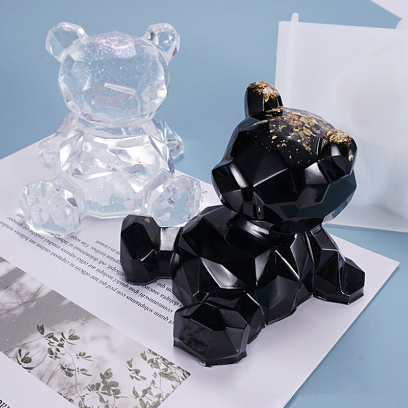 SIY  Resin Crystal Epoxy Mold Cartoon 3D Bear Phone Holder Casting Silicone Mould DIY Crafts Ornaments Making Tool