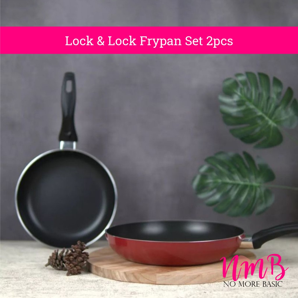 Lock n Lock Frypan Set 2pcs Penggorengan Teflon 24 cm dan 20 cm Anti Lengket