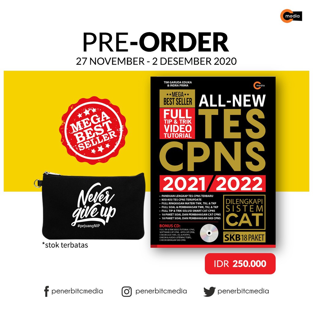 Buku All New Tes Cpns 2021 2022 C Media Tim Garuda Eduka Indra Prima Shopee Indonesia