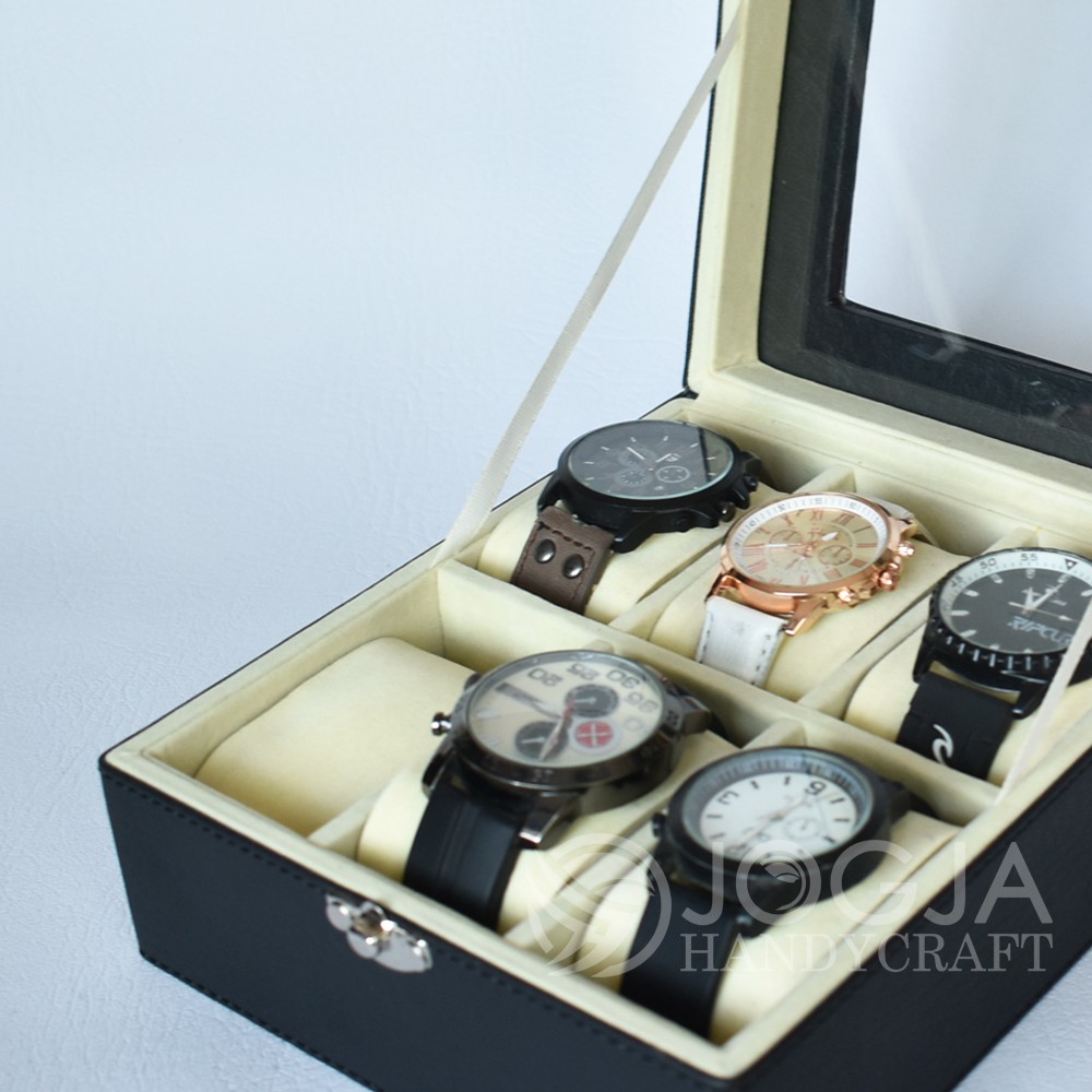 Kotak Tempat Jam Tangan Isi 6 Universal Rapih Kokoh Berkualitas