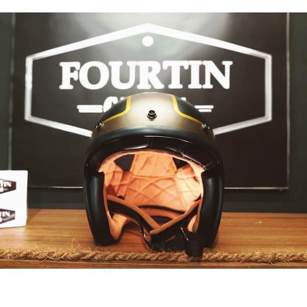 MJB Helm Custom Classic CUSTOM 500 PREMIUM Retro Vintage - Fourtin Garage .