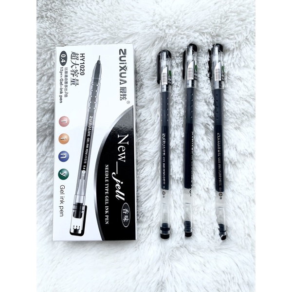 

(12 pc) BOLPEN GEL WARNA HITAM MERK NEW JELL BENING