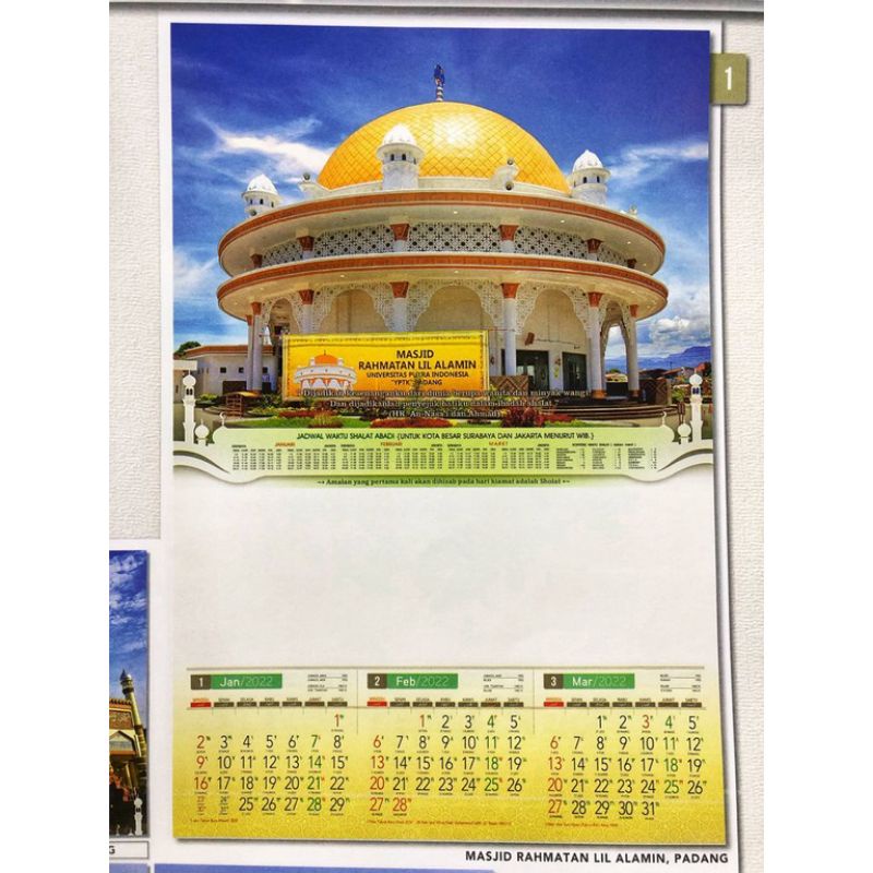 KALENDER DINDING TRIWULAN RELIJI TAHUN 2022