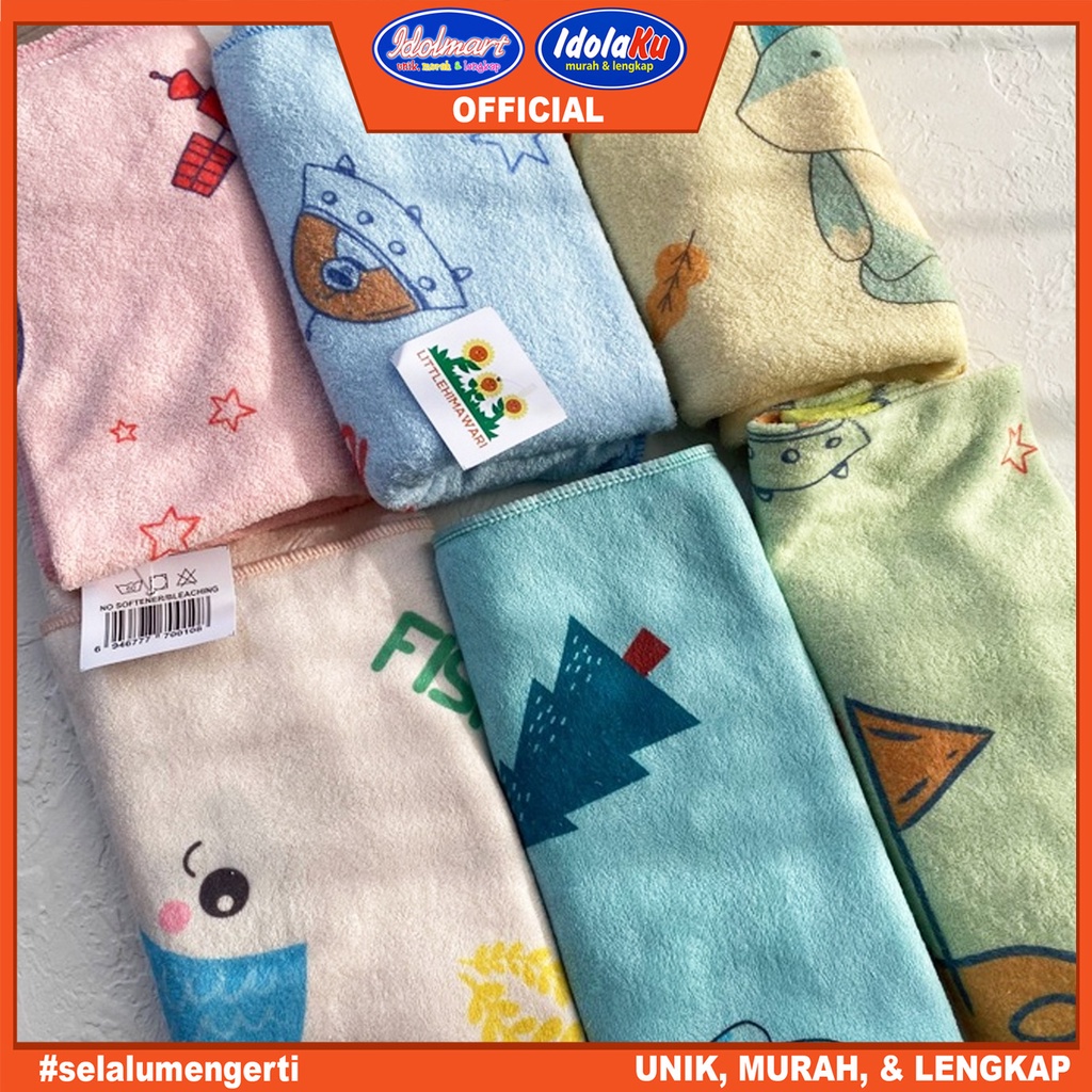 IDOLMART Handuk Anak Microfiber Motif 60x120cm Surabaya