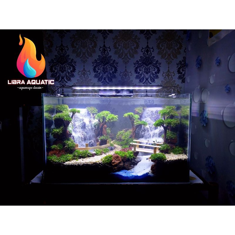 aquascape watefall double / aquascape / aquascape air terjun pasir