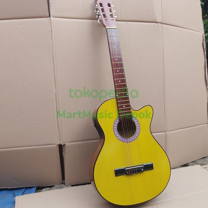 gitar akustik elektrik nilon yamaha custom