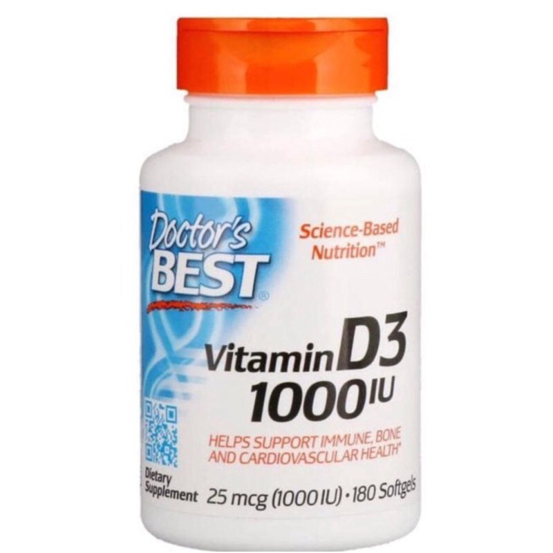 Doctor Best Vitamin D3 1000 iu 180 softgel D3 1000iu D 3 D-3 doctor's