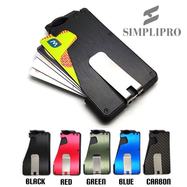 Dompet Pria Tipis Modern Anti RFID Slim Money Clip Wallet F1