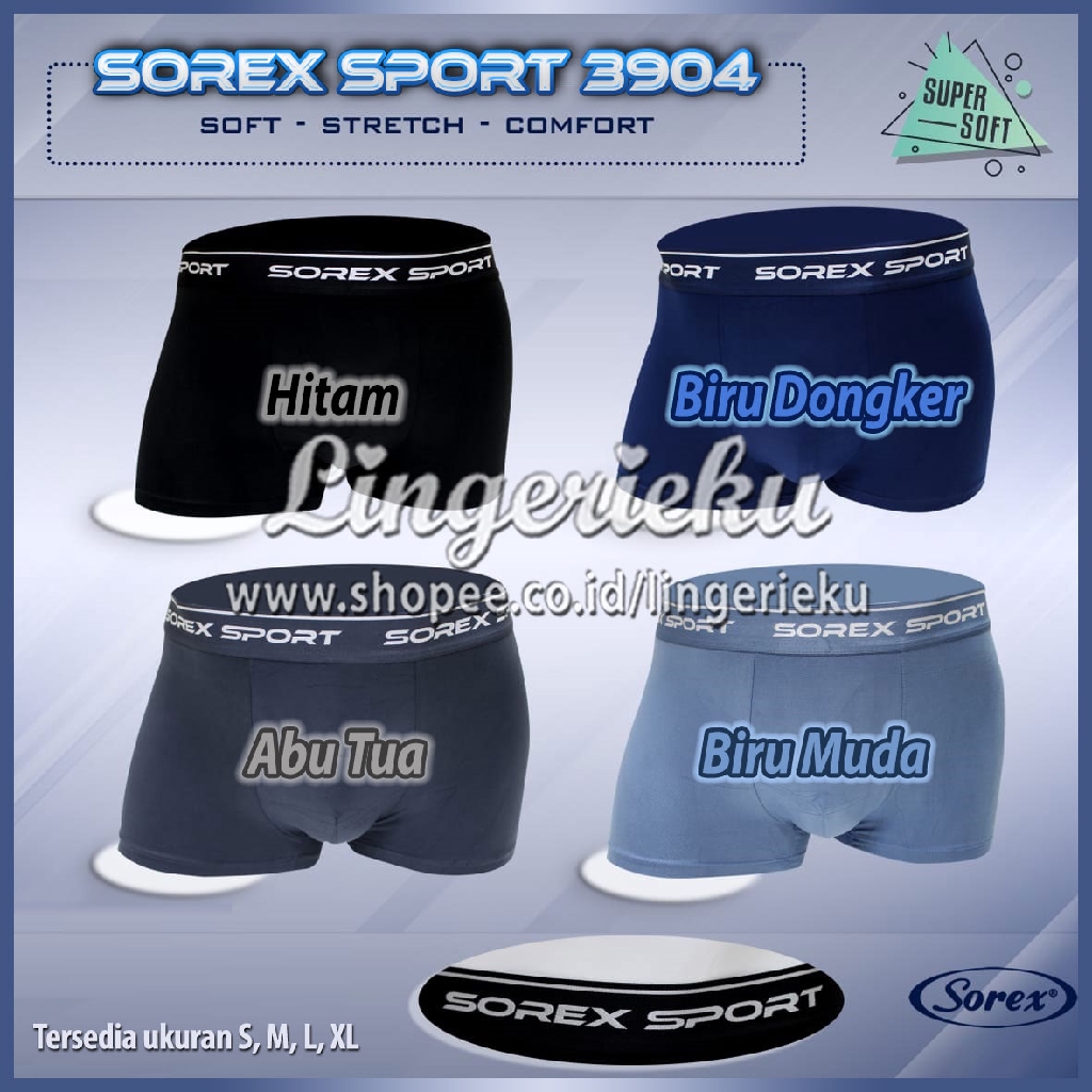 Sorex 3904 CD Celana Dalam Pria Model Boxer Lembut Super Soft