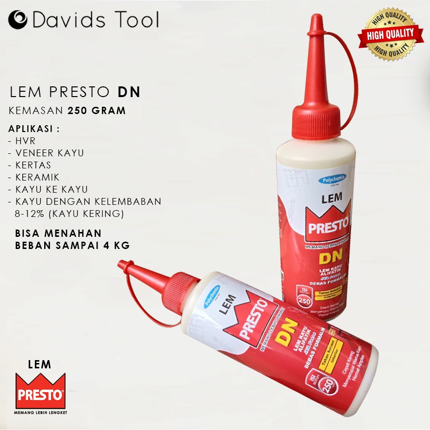 Presto Lem Kayu Super Kuat Hpl Putih Gitar Dn Wrg