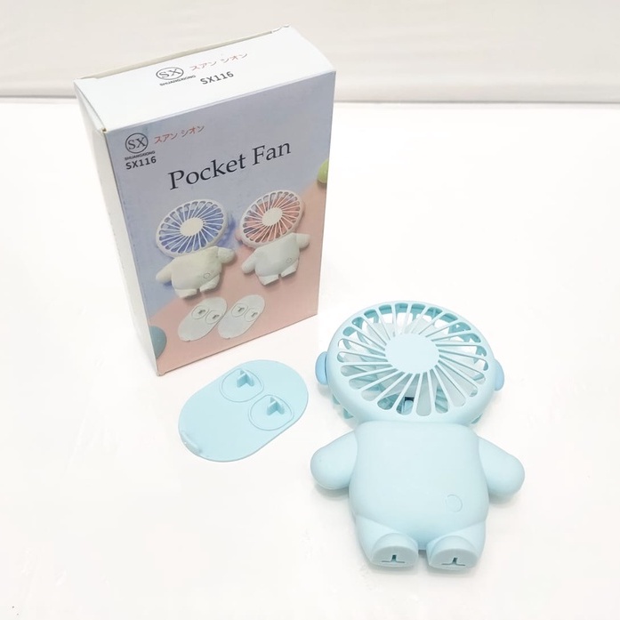 NEW Produk!! Kipas mini karakter lucu &amp; unik baterai isi ulang Mini Fan SX116