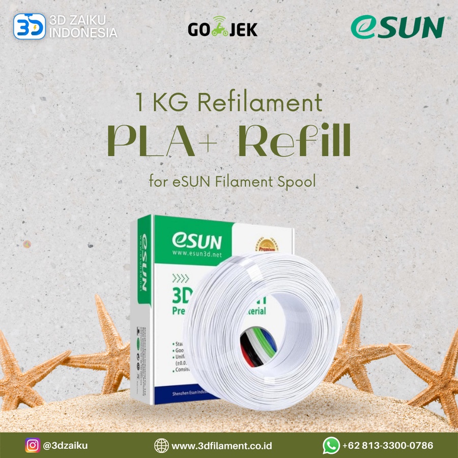 eSUN 1 KG Refilament PLA+ Refill for eSUN Filament Spool