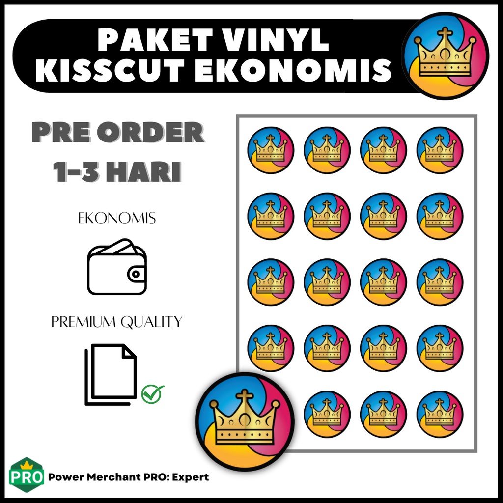 

PAKET PRINT VINYL KISSCUT EKONOMIS Sticker Stiker Vinil A3+