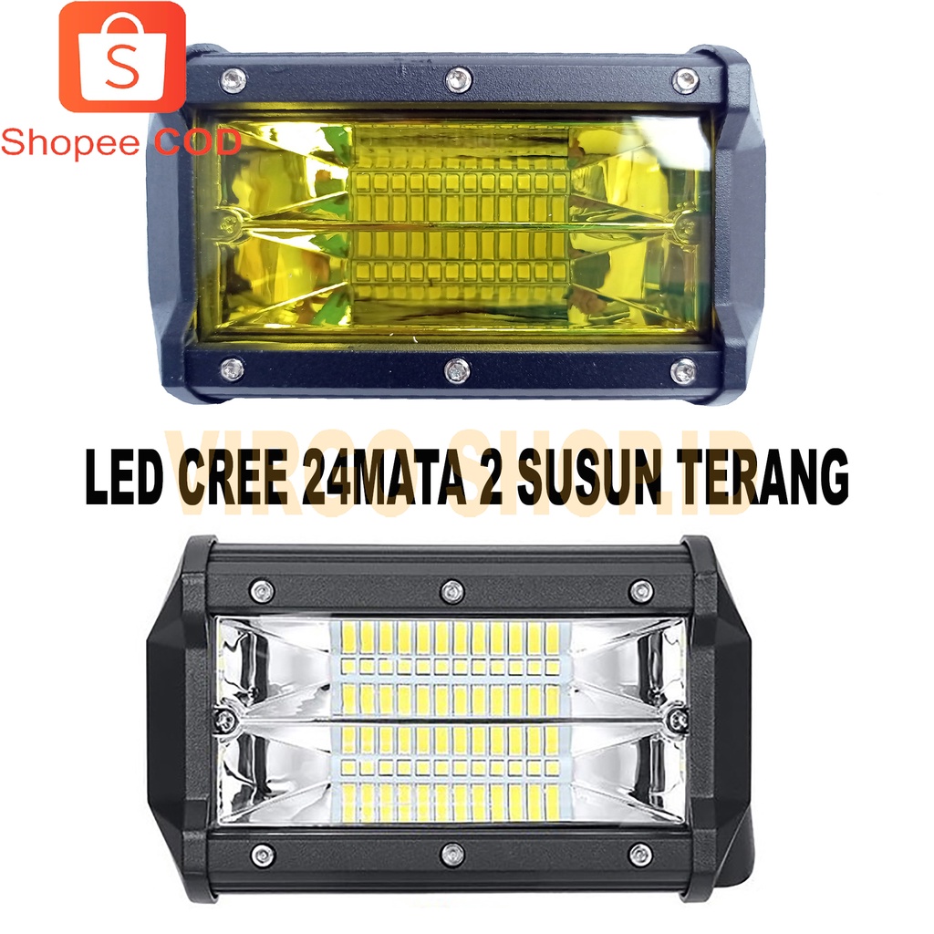 Lampu Tembak Sorot LED CREE 24Mata ( Putih ) Lampu Variasi Motor Mobil / Lampu Motor / Lampu Tembak / Lampu Variasi Motor / Lampu Led / Lampu Tembak Sorot / Lampu Sorot Led Motor / Lampu Sorot / Lampu Mobil / Lampu / Led