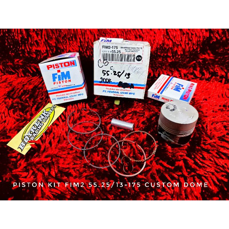PISTON KIT FIM2 DIAMETER 55.25 PIN 13 CUSTOM DOME - BOYRENK RACING CONCEPT