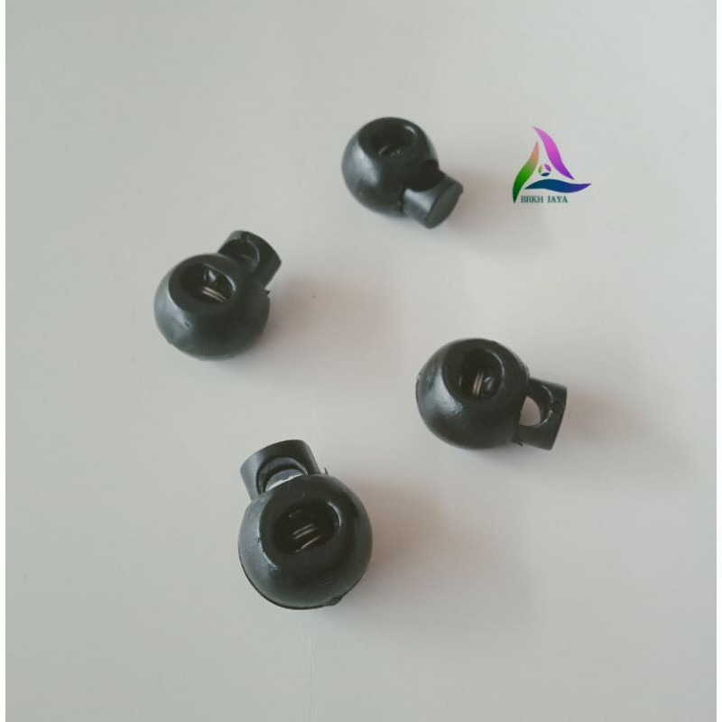 STOPPER BULAT PLASTIK PP 17 MM / STOPPER TALI JAKET / STOPPER TALI MASKER /100 PCS