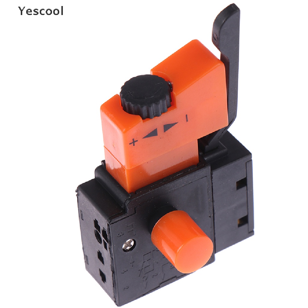 Yescool Saklar Kecepatan Adjustable AC 250V / 4A FA2-4 / 1BEK Bahan Plastik Metal Untuk Bor Elektrik