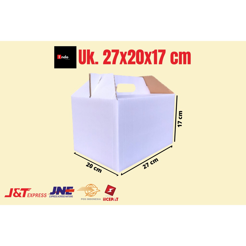 

KARDUS BOX TENTENG Uk. 27x20x17 cm POLOS