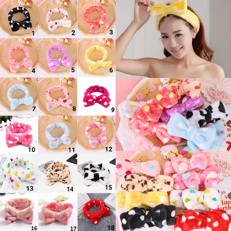 bando mandi korea bandana  bulut pita motif