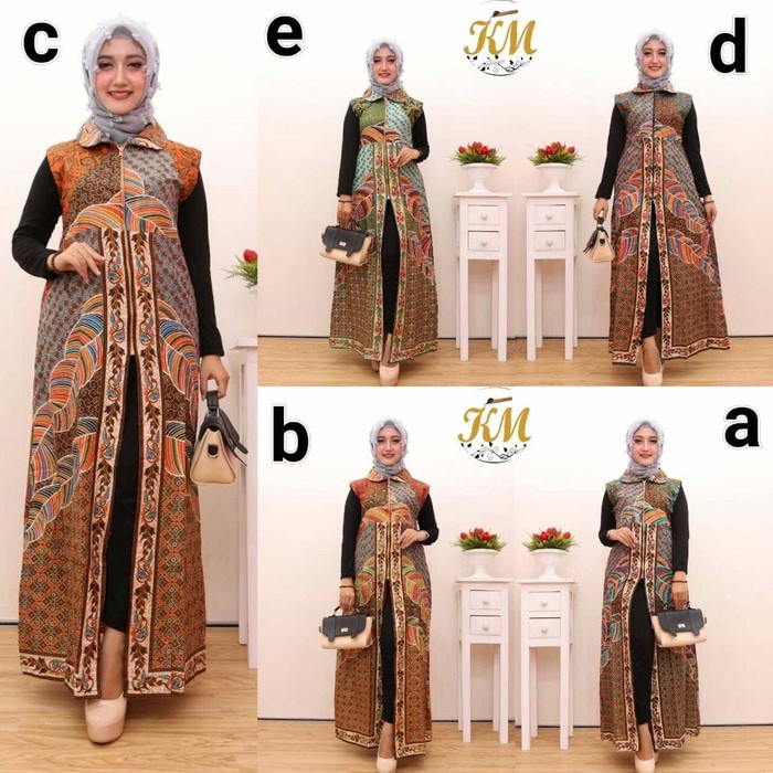 BARU  OUTER LONG VEST BATIK MILO   BAJU BATIK SOLO   de SOLO BATIK