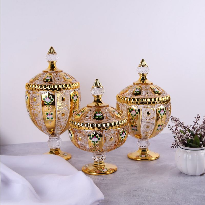 TERBARU  BERGARANSI JIKA PECAH Toples lebaran toples elegant gold toples set murah toples capodimont