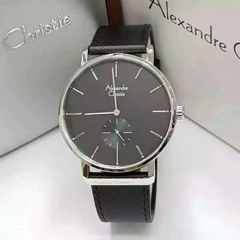 Alexandre Christie Pria Ac 8572 Stainless Steel Leather /Garansi Resmi 1 Tahun