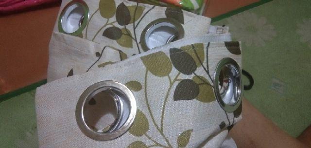 Gorden Blackout Blazer Surawung Hijou Besar Smokring 12 Lubang 6 Gelembung Pintu, Jendela