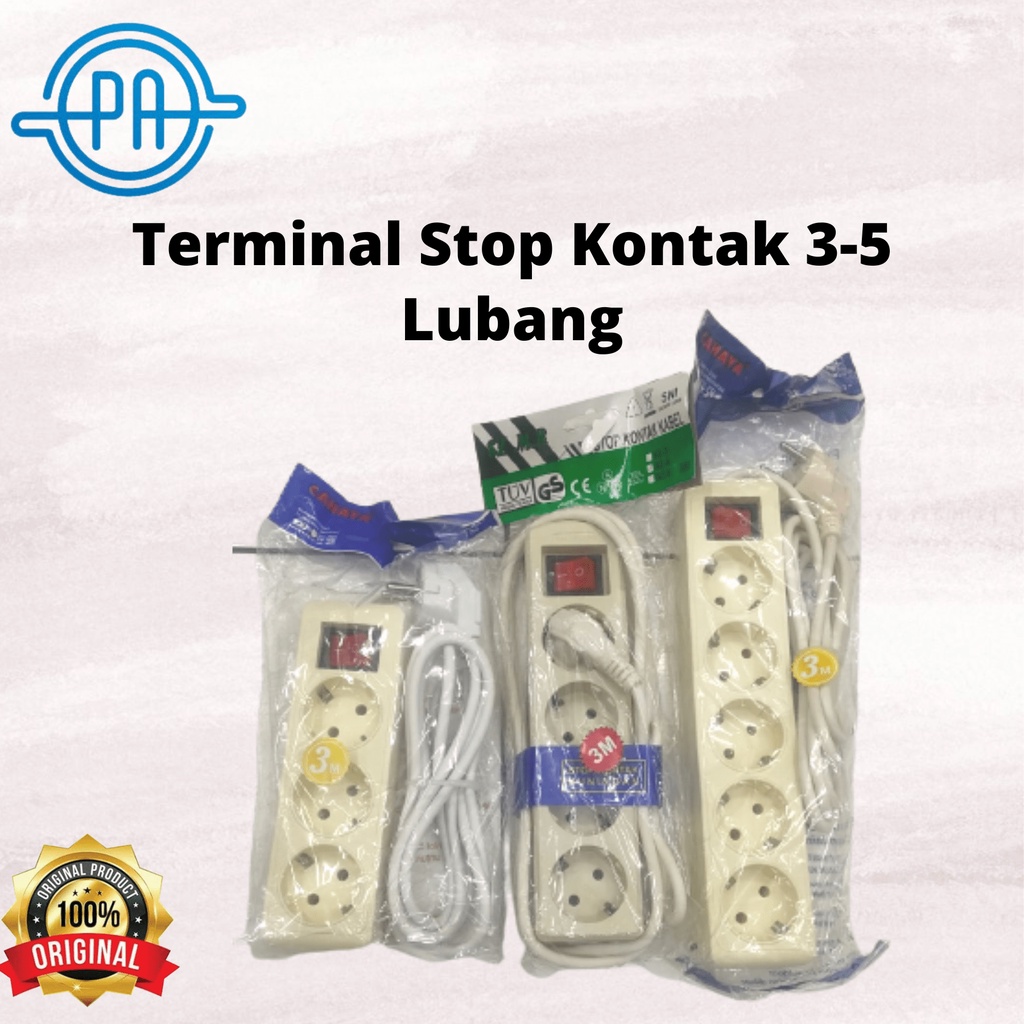 TERMINAL STOP KONTAK 3/4/5/ LUBANG SNI 3 METER