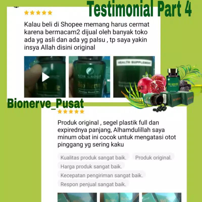 Bio Nervee Malaysia Original 100% Obat Herbal Asam Lambung Nyeri Sendi Stroke Ampuh-3