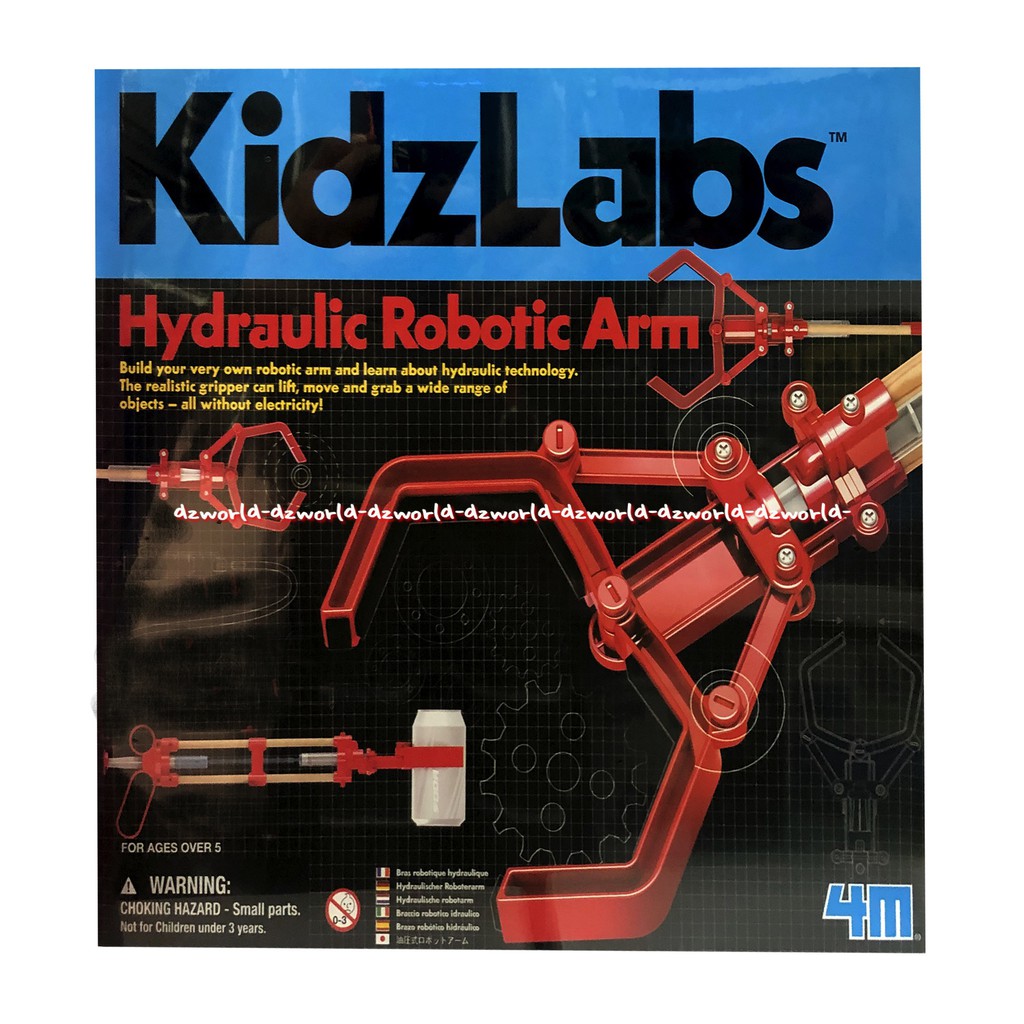 4M Kidzlabs Hydraulic Robotic Alarm Mainan Membuat Tangan Robot