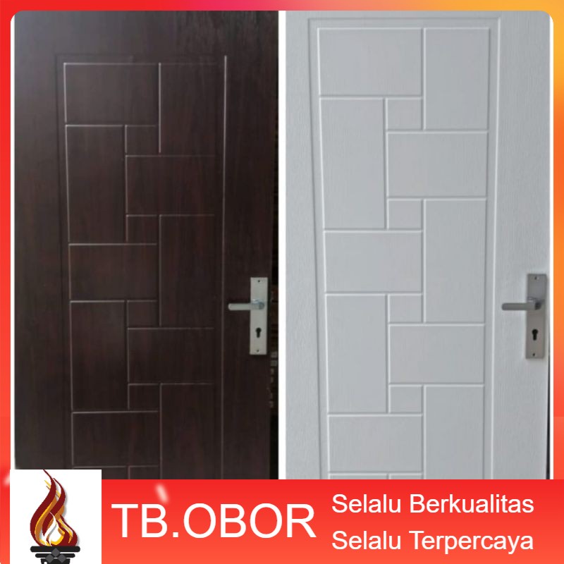 Pintu Kamar Tidur Utama Baja Kodai TX-07 Motif Garis Puzzle Zig Zag