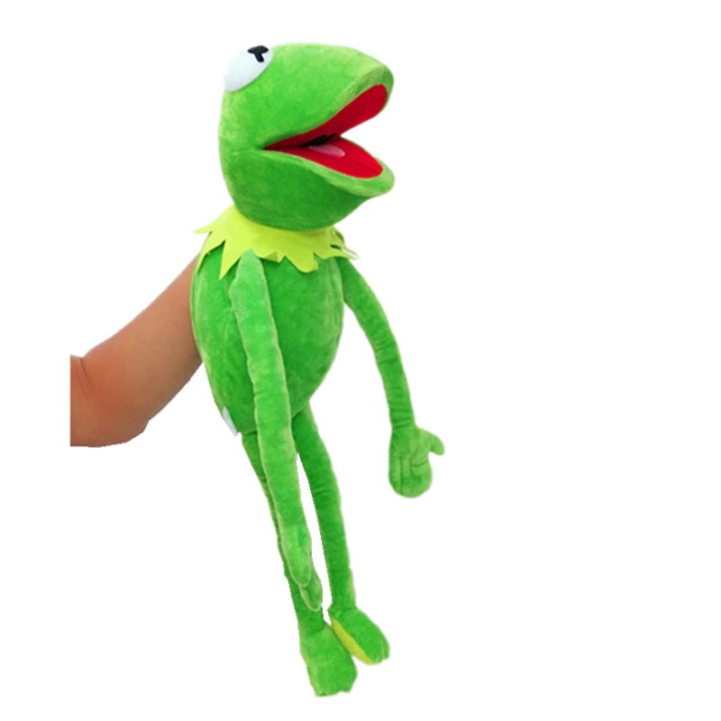 Boneka Anak Sésamo Street el Muppet Show 60cm marionetas de rana Kermit muñeco de peluche juguetes