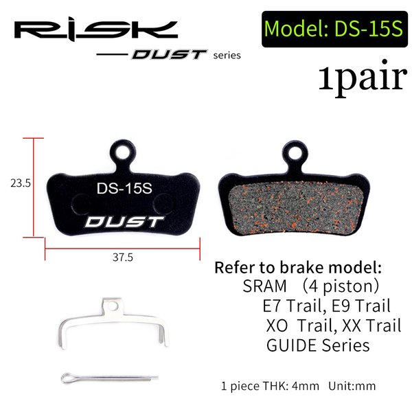 Brake Pad DUST DS 15S Sram Guide DISC BRAKE PADS FOR SRAM Guide RSC RS R Avid XO E7 E9 Trail 4 Pisto